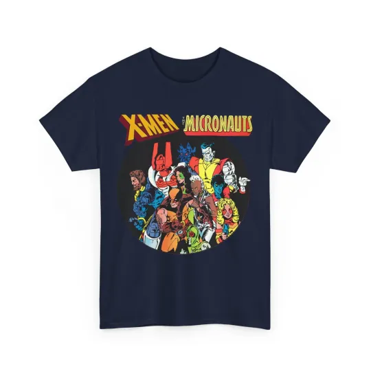 Discover X-Men/Micronauts T-Shirt - Wolverine, Storm, Marionette, Bug - Marvel Comics