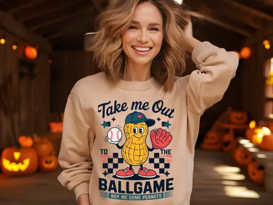 Discover Vintage Baseball Game Day Hoodie Sweatshirt Take Me Out to the Ballgame Gift