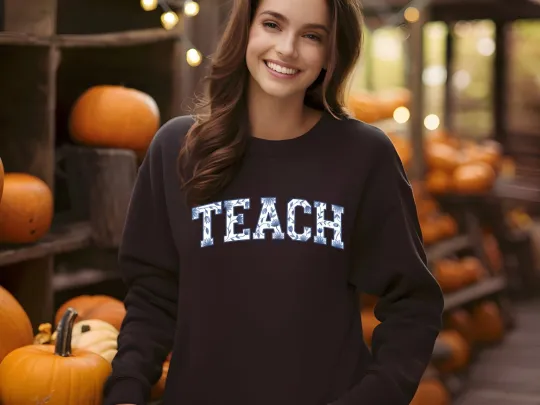 Discover Floral Teach Hoodie Sweatshirt Cute Teacher Appreciation Back to School Gift