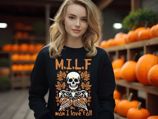 Discover Skeleton Man I Love Fall Hoodie Sweatshirt Funny Halloween Spooky Season Gift