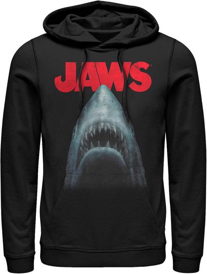 Discover Fifth Sun Men's Jaws Shark Teeth Poster Pull Over Hoodie