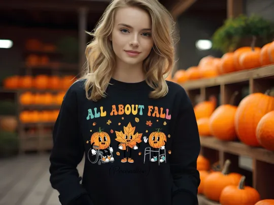 Discover Fall Prevention Therapist Hoodie Sweatshirt Thanksgiving Nurse PT OT Gift