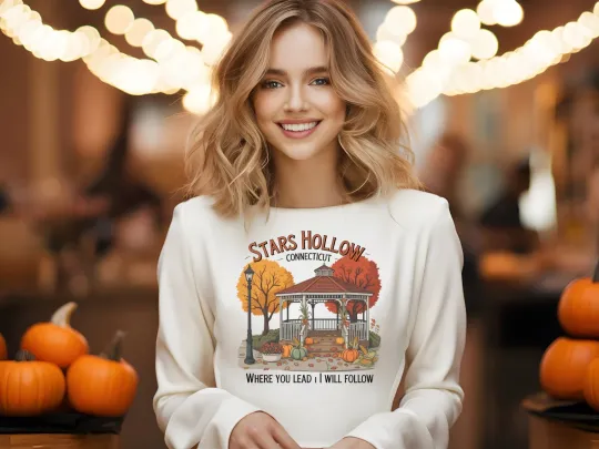 Stars Hollow Sweatshirt | Where You Lead I Will Follow Luke’s Diner Fall