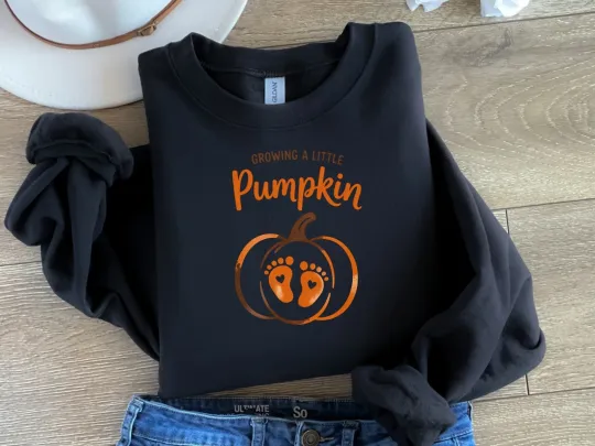 Growing A Little Pumpkin Sweatshirt | Fall Maternity Thanksgiving Gift