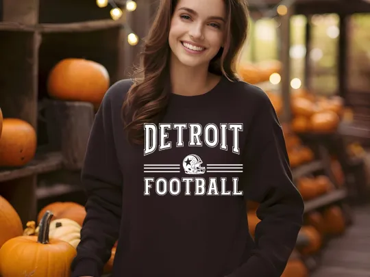 Discover Detroit Football Hoodie Sweatshirt Game Day Fan Gift Detroit Sports Gear