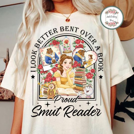 Discover Disney Beauty And The Beast Belle Princess Look Better Bent Over a Book Shirt, Belle's Book Club Shirt, Disneyland Family Matching Shirt