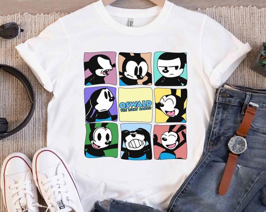 Discover Disney Oswald The Lucky Rabbit Emotions T-shirt, Disney Oswald Portrait Shirt, Magic Kingdom, Disneyland Holiday Vacation 2025 Family Shirt