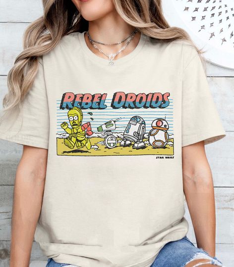Star Wars The Rise Of Skywalker Rebel Droids Cartoon T-Shirt, Star Wars Shirt, Disneyland Galaxy's Edge Trip, Star Wars Fan, Magic Kingdom