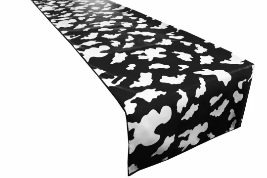 Animal Cow Print Cotton Table Runner Kids Room Party Farm Table Decor