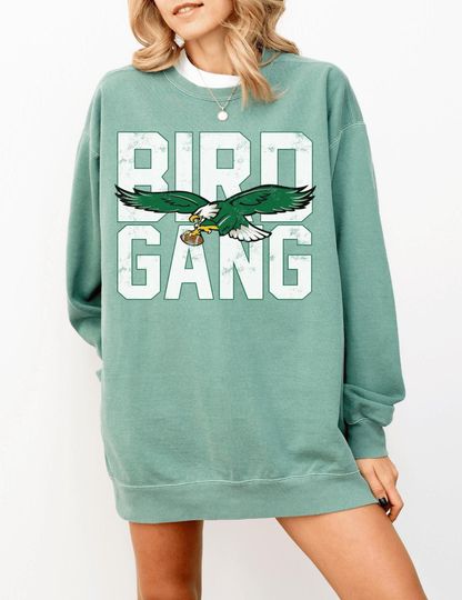 Comfort Colors Bird Gang Sweatshirt and Shirt, Vintage Philly Football Sweatshirt