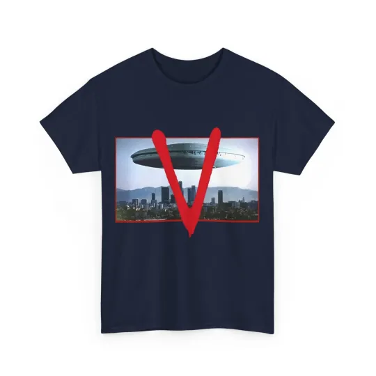 Discover V Visitors T-Shirt - Mothership - 1980s Retro Sci-Fi - NBC 1983 - Aliens