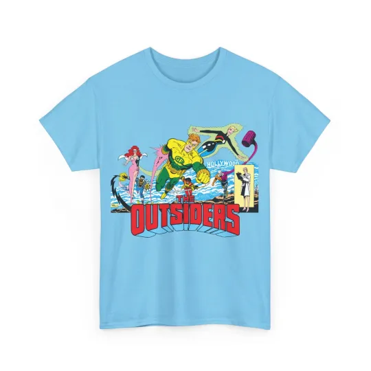 Discover Outsiders T-Shirt - Jim Aparo Art - Black Lightning, Geo-Force, Katana - DC