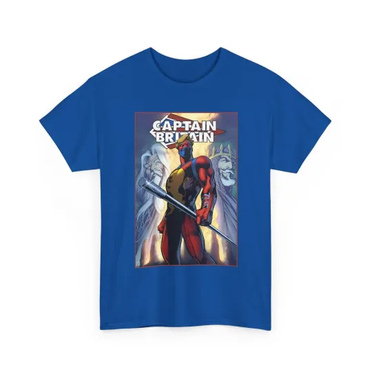 Discover Captain Britain T-Shirt - Alan Davis Art - Excalibur Leader - Marvel Comics