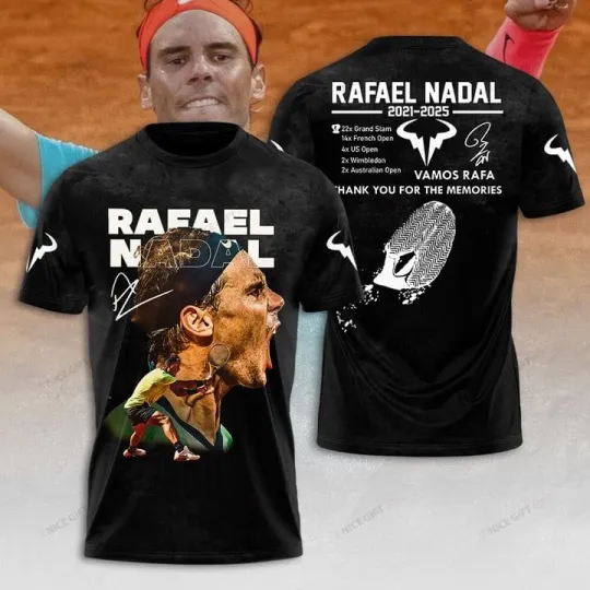 Discover Rafael Nadal 3D T-Shirt Unisex