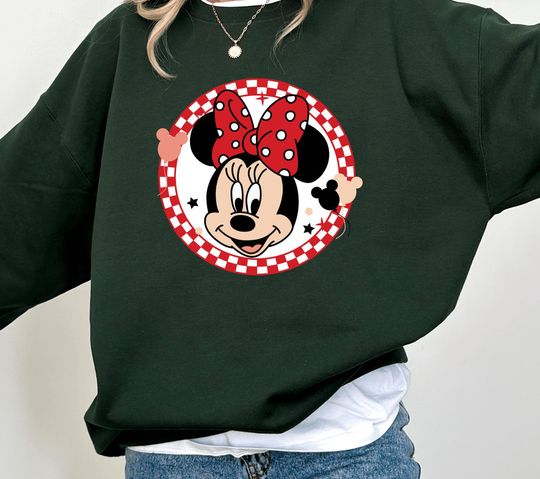 Discover Personalized Disney Minnie and Mickey Sweatshirt, Disneyland Mickey Sweater, Disney Minnie Sweater Gift for Kids, Disneyworld Family Sweater