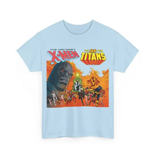 Discover X-Men & New Teen Titans T-Shirt - Marvel & DC Comics - Wolverine, Raven, Storm