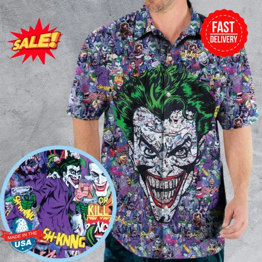 Discover Joker The Most Favourite Characters Pattern Hawaiian Shirt