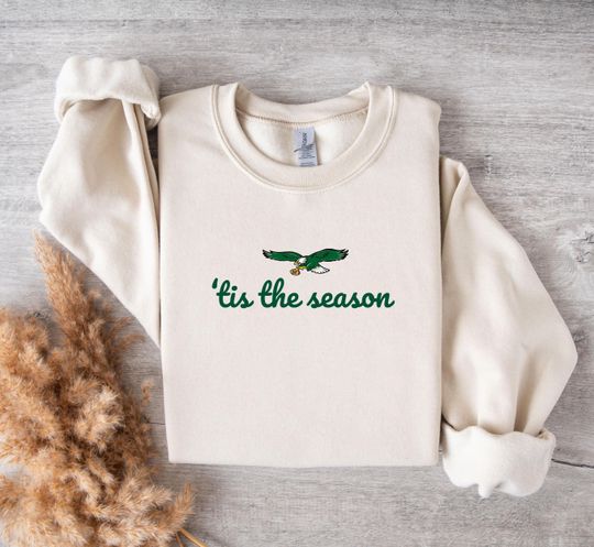 Discover Tis The Season Philadelphia Football Holiday Sweatshirt and Hoodie, Retro Vintage Christmas Spirit Tee