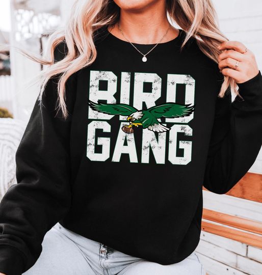 Bird Gang Football Sweatshirt and Hoodie, Game Day Philly Fan Outfit