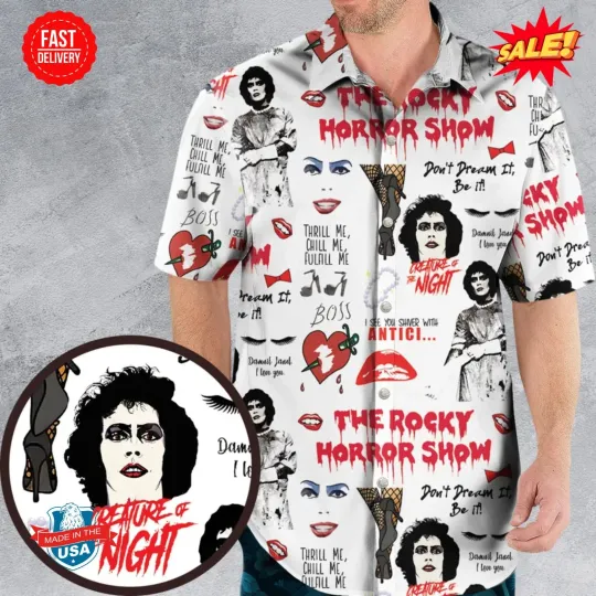 The Rocky Horror Picture Show Pattern Hawaiian Shirt