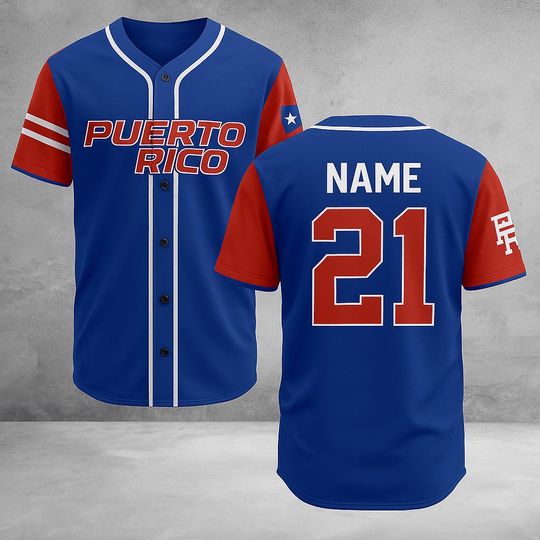 Discover Puerto Rico 3D Baseball Jersey with Custom Name and Number