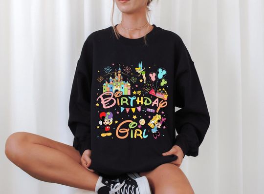 Discover Minnie Birthday Girl Sweatshirt, Mickey Birthday Boy Shirt, Friends Birthday Sweatshirt