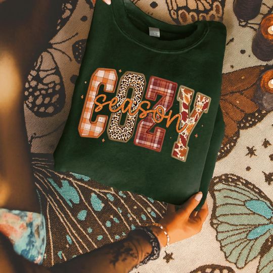 Discover Cozy Season Sweatshirt, Retro Fall Sweatshirt, Get Cozy Sweatshirt