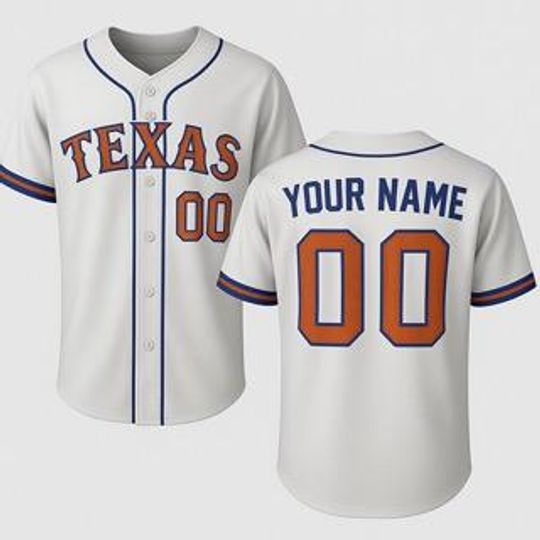 Discover Custom Texas Baseball Jersey - Personalized Name & Number