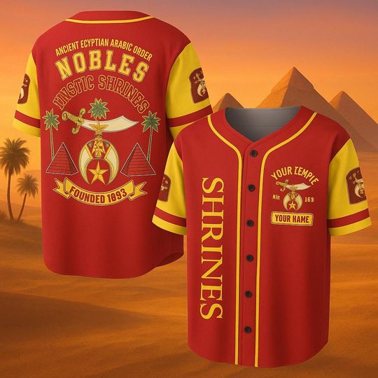 Discover Personalized Egyptian Arabic Shrine Baseball Jersey Unisex