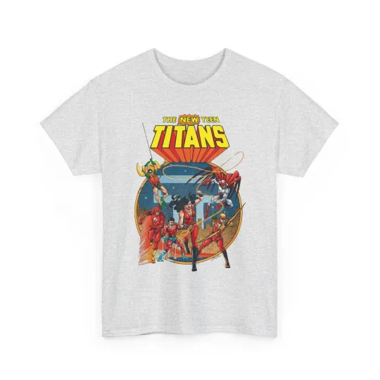 New Teen Titans T-Shirt - George Perez Art - Wonder Girl, Flash, Robin, Speedy