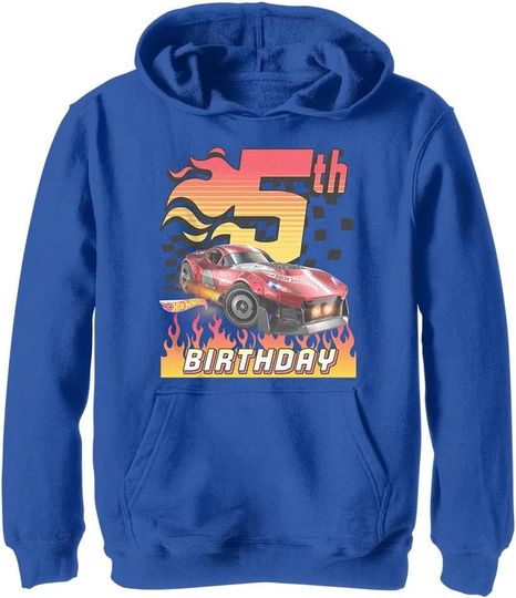 Discover Fifth Sun Hot Wheels Boys' Fast Five Birthday Pullover Hoodie