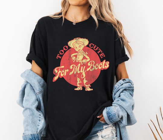 Discover Disney Pixar Toy Story 4 Jessie Too Cute For My Boots Shirt, Vintage Toy Story Shirt, Disneyland Family Matching Tee, Walt Disney World Tee