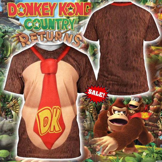 Donkey Kong 3D Halloween Costume T-Shirt