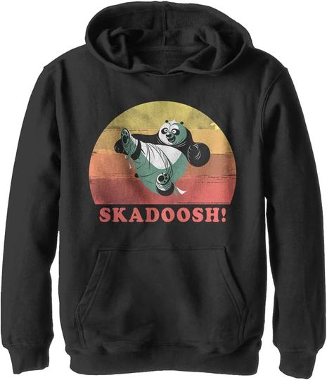 Discover Fifth Sun Kids' Kung Fu Vintage Sunset Panda Youth Pullover Hoodie