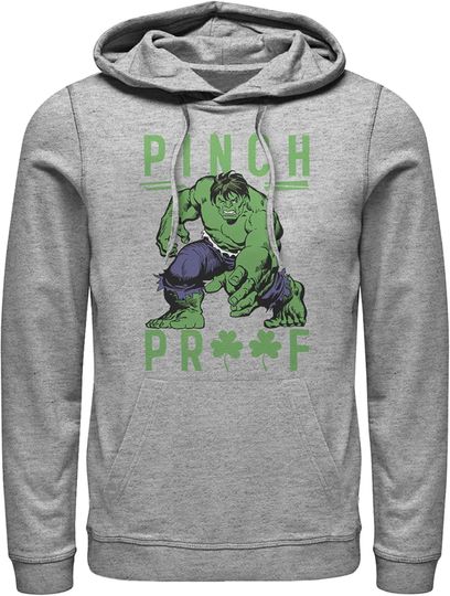 Men's Marvel St. Patrick's Day Pinch Proof Clover Hulk Pull Over Hoodie
