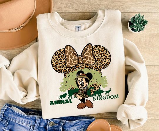 Discover Leopard Disney Sweatshirt, Animal Kingdom Family Long Sleeve Shirt, Mickey Safari Sweater, Safari Animal Kingdom Matching Sweater and Hoodie