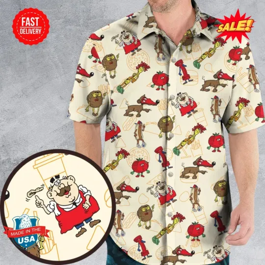 Discover Munch Bunch Commercial papa gino's Characters Hawaiian Shirt