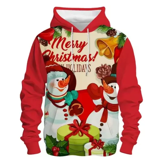 Discover Gingerbread Man 3D Hoodie – Unisex Christmas Pullover, Cute Holiday Winter Fashi