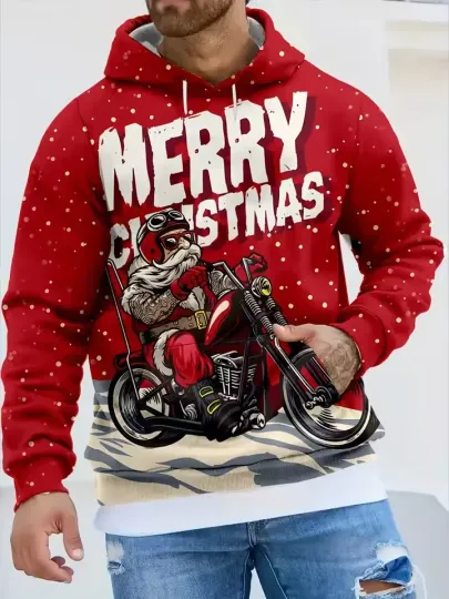 Discover 3D Christmas Hoodie – Unisex Holiday Pullover, Santa Print Warm Casual Winter