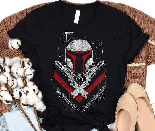 Discover Star Wars Boba Fett No Threats Only Promises T-Shirt, Star Wars Tee, Magic Kingdom, Walt Disney World, Disneyland Family Outfits
