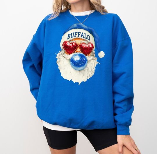 Discover Buffalo Groovy Gameday Santa Sweatshirt and Hoodie  Retro Gummy Christmas Buffalo Football Holiday Pullover