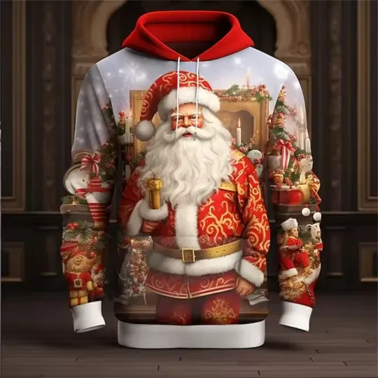 Discover Holiday Lights 3D Hoodie – Unisex Christmas Pullover, Warm Winter Party Wear