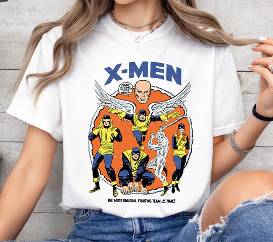 Discover Marvel Original X-Men Mutants Classic Retro Comic T-Shirt, Marvel Comics Tee, Disneyland Family Party Gift, Disneyland Trip Outfits
