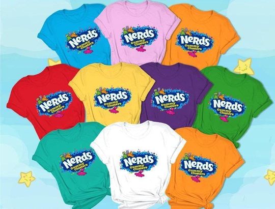 Discover Nerds Candy Halloween Shirt, Family Coordi­nating Halloween T-Shirt, Candy Group Costume Shirt