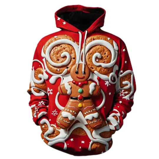 Discover Christmas Tree 3D Hoodie – Unisex Holiday Pullover, Santa Print Warm Winter Look