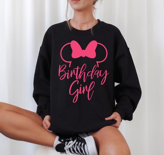 Discover Minnie Birthday Sweatshirt, Disney Minnie Mouse Shirt, Birthday Shirt for Girl, Minnie Birthday Sweatshirt for Kids, First Birthday Shirt