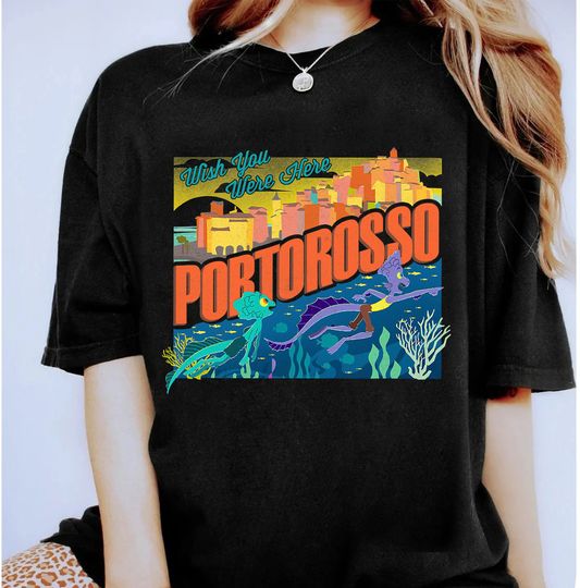 Discover Disney Pixar Luca Portorosso Wish You Were Here T-Shirt, Luca Characters Tee, Disney Birthday Party, Disneyland Trip Family Matching Outfits