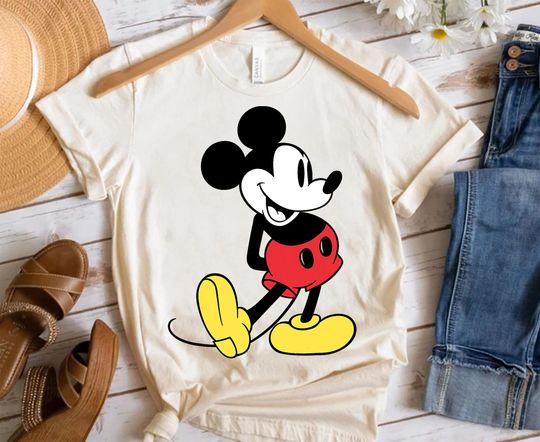 Discover Disney Mickey And Friends Mickey Mouse Classic Pose Shirt, Mickey Mouse Portrait Shirt, Magic Kingdom, Disneyland Trip Family Outfits