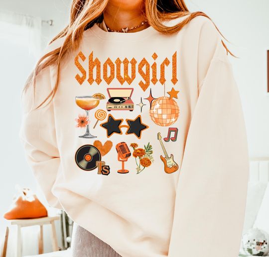 Discover Comfort Colors Showgirl Sweatshirt | Retro Concert Shirt | Disco Cowgirl Party Outfit Sparkle Look