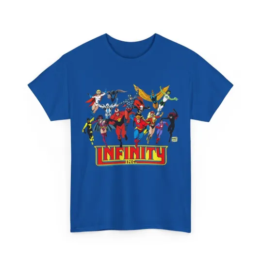 Infinity Inc Shirt - Tom Grummett Art - Jade, Obsidian, Huntress - DC Comics